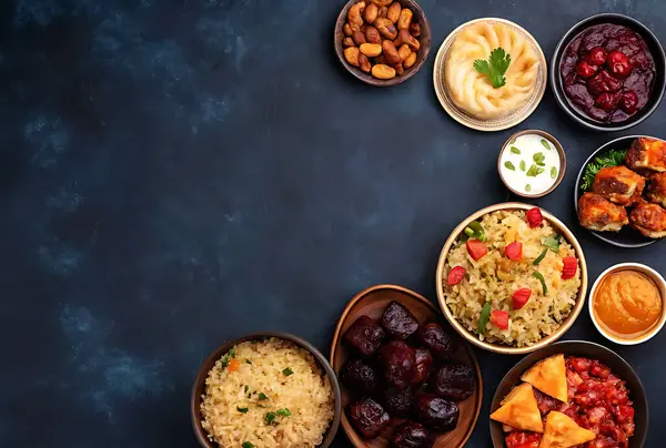 Geleneksel Ramazan İftarı, Hurma, Meyve Suyu ve Sağlıklı Ramazan Yemeği, Ramazan Mübareği