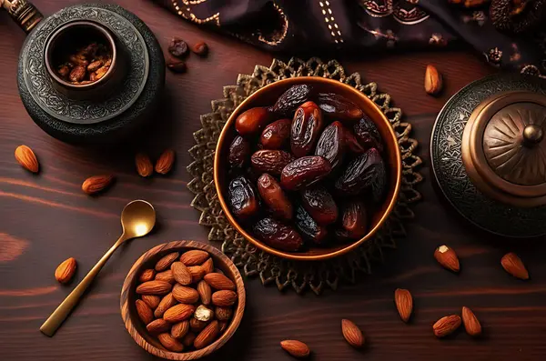 Geleneksel Ramazan İftarı, Hurma, Meyve Suyu ve Sağlıklı Ramazan Yemeği, Ramazan Mübareği