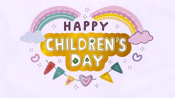 Çocuk Gününüz kutlu olsun Neşeli Çocuklar Kutlama, afiş, poster, hediye kartı ve Mutlu Çocuklar Günü Geçmişi.