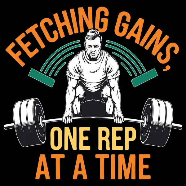 Kazanç getiren Bir Rep at a Time (124); Jimnastik köpeği spor tişörtü Fitness aşıkları için