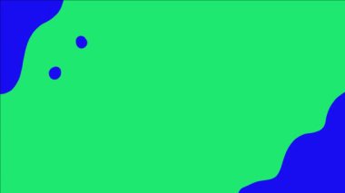 blue water fluid animation on green background suitable for content videos, presentations or movies