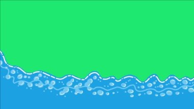 Green screen background with overflowing water video animation