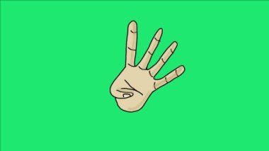 Hand counting background from one finger to five fingers video animation
