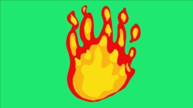 Flame animation video is suitable for system or presentation elements and movie content