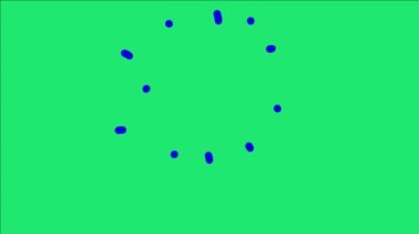 Colorful fireworks animation on green screen background