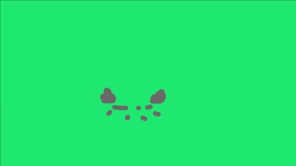 Серый Дым Анимационное Видео Зеленый Экран Подходит Видео Контента Анимационных — стоковое видео