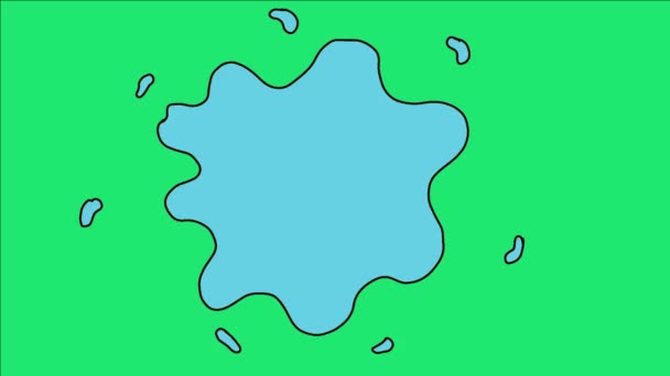 Animation Water Liquid Green Screen Background — Stock Video
