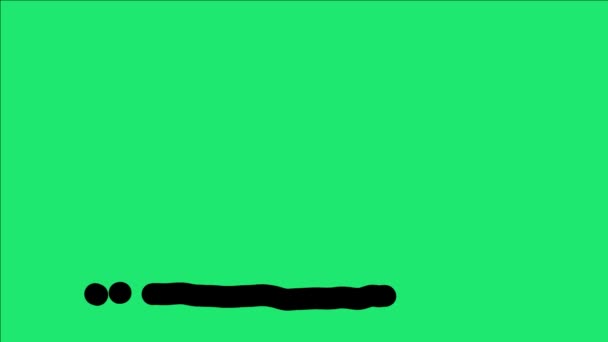 在绿色屏幕背景上形成框架的黑线卡通动画 — 图库视频影像