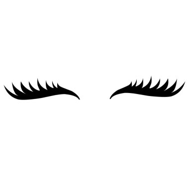 Illustration of eyelashes graphic design
