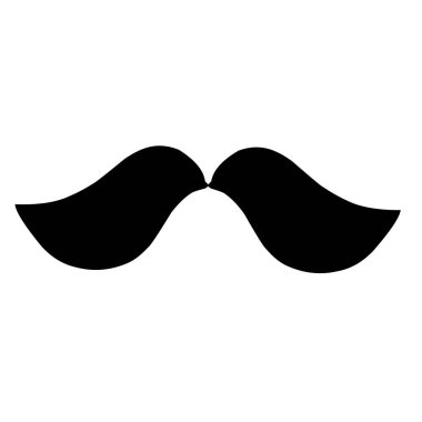 Illustration of adult male mustache graphic design.