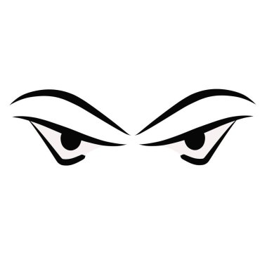 Illustration design angry eye graphic. Perfect for stickers, tattoos, icons