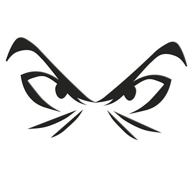 Illustration design angry eye graphic. Perfect for stickers, tattoos, icons