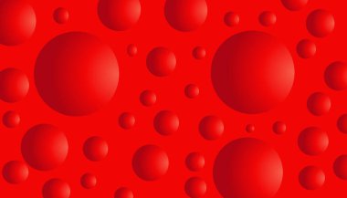 Red gradient abstract illustration background with balls. Perfect for wallpapers, banners, website backgrounds and more.