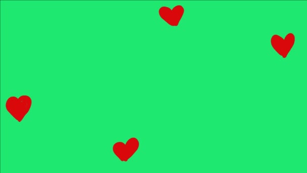 Pantalla Verde Efecto Vídeo Con Marco Amor Movimiento Perfecto Para — Vídeos de Stock