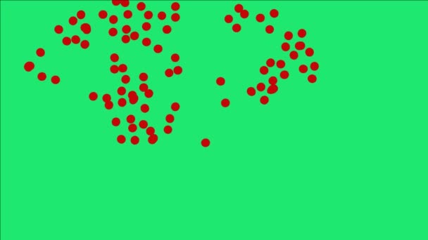 Animación Efecto Pantalla Verde Rojo Forma Amor Perfecto Para Videos — Vídeo de stock