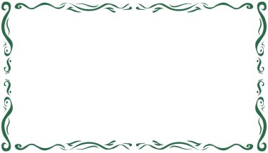 Green abstract frame border vintage illustration background. Perfect for website wallpapers, posters, invitation cards, book covers