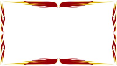 Abstract illustration background with red and yellow pattern frame. Perfect for website wallpapers, invitation cards, greeting cards, posters