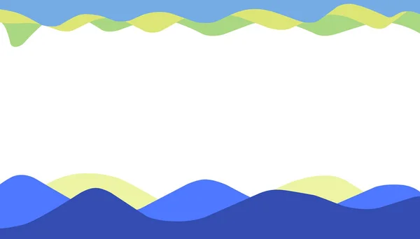 Абстрактна Фонова Ілюстрація Морських Синьо Жовтих Хвиль Ідеально Підходить Шпалер — стокове фото