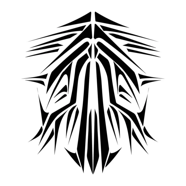 Ilustrasi Dari Tato Suku Dengan Bentuk Estetika Sempurna Untuk Stiker — Stok Foto