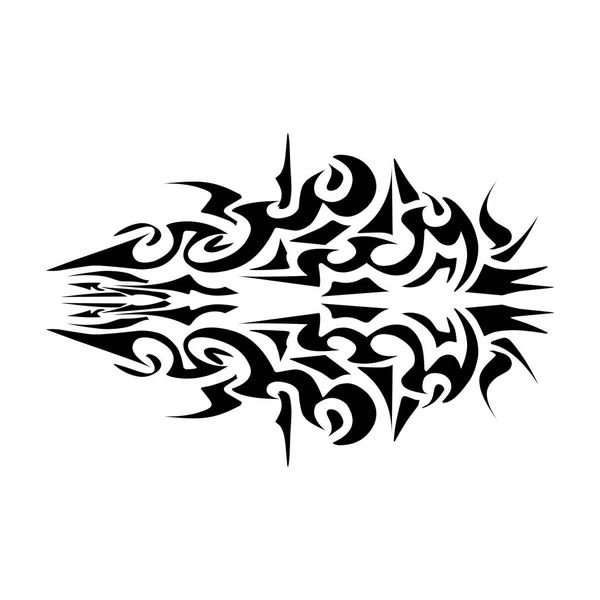 Egy Esztétikai Alakú Törzsi Tetoválás Illusztrációja Tökéletes Matricák Ruhák Matricák — Stock Fotó