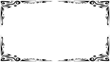 Kabile tasarımlı bir fotoğraf çerçevesi tasviri. Fotoğraf çerçeveleri, davetiyeler, tebrik kartları, kitap kapakları, duvar kağıtları için mükemmel.