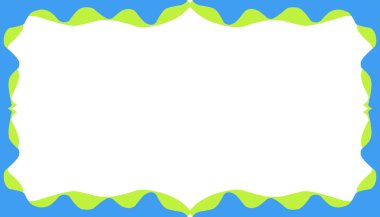 Mavi ve yeşil sıvı sınır çerçevesinin soyut arkaplan çizimi. İnternet sayfaları, posterler, afişler, fotoğraf çerçeveleri, kitap kapakları, davetiye kapakları için mükemmel.