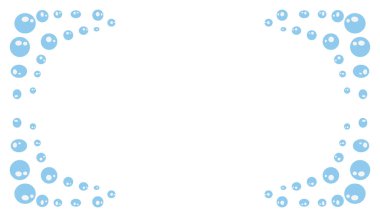 Mavi balon çerçevesinin soyut arkaplan çizimi. İnternet sayfaları, posterler, afişler, fotoğraf çerçeveleri, kitap kapakları, davetiye kapakları için mükemmel.