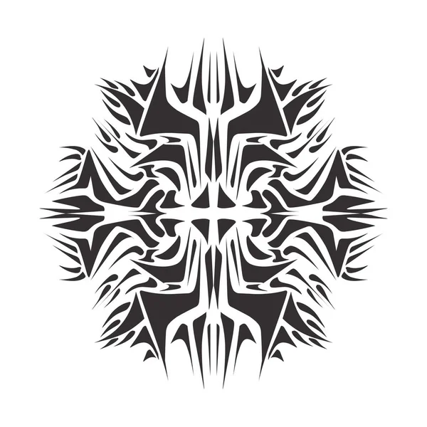 Illustration Tatouage Tribal Avec Une Forme Esthétique Parfait Pour Autocollants — Image vectorielle