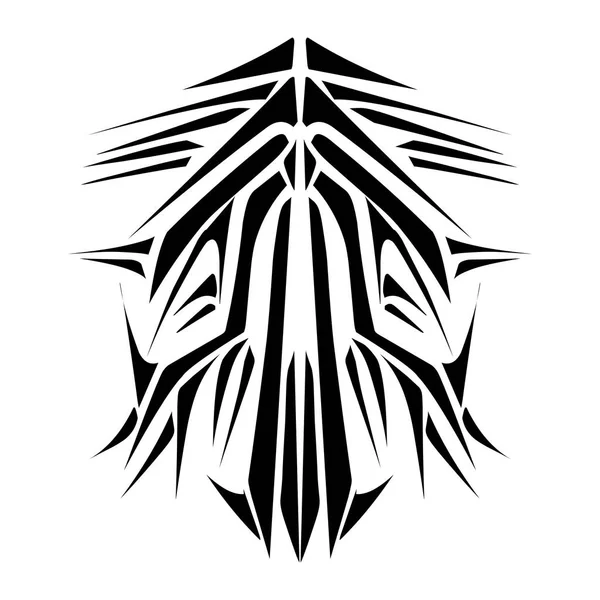 Illustration Tatouage Tribal Avec Une Forme Esthétique Parfait Pour Autocollants — Image vectorielle