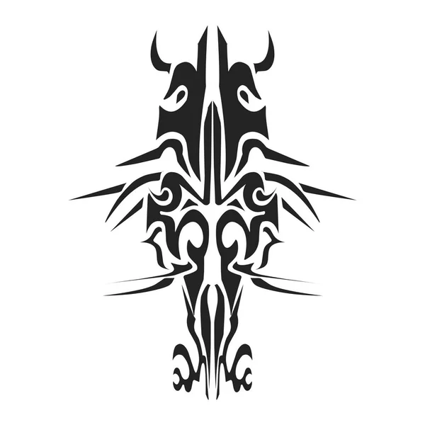 Illustration Eines Stammes Tattoos Mit Ästhetischer Form Perfekt Für Aufkleber — Stockvektor