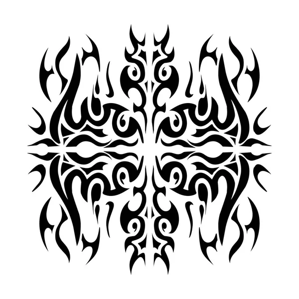Иллюстрация Племенной Татуировки Эстетической Формы Перфект Стикеров Стикеров Одежды Люков — стоковый вектор