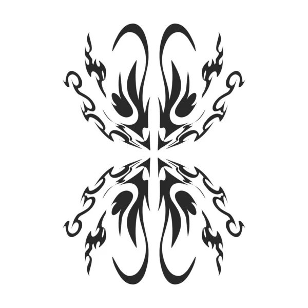Egy Esztétikai Alakú Törzsi Tetoválás Illusztrációja Tökéletes Matricák Ruhák Matricák — Stock Vector