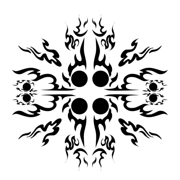 Illustration Eines Stammes Tattoos Mit Ästhetischer Form Perfekt Für Aufkleber — Stockvektor