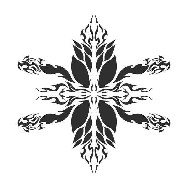 Ilustracja Plemiennego Tatuażu Estetycznym Kształcie Idealny Naklejki Naklejki Ubrania Kapelusze — Wektor stockowy