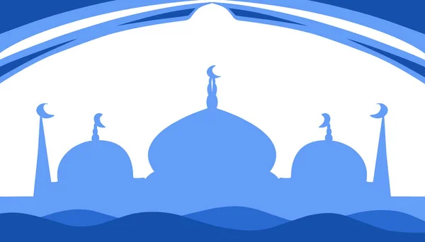 Tło Ilustracja Tematu Ramadan Eid Fitr Eid Adha Wizerunkiem Niebieskiego — Zdjęcie stockowe