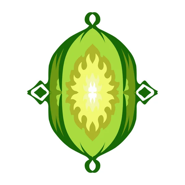 Illustrazione Una Lanterna Verde Con Una Fiamma Gialla Sul Tema — Foto Stock