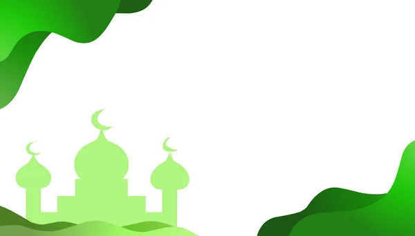 Ramazan Kurban Bayramı Kurban Bayramı Temasının Arka Plan Resimlerinde Yeşil — Stok Vektör