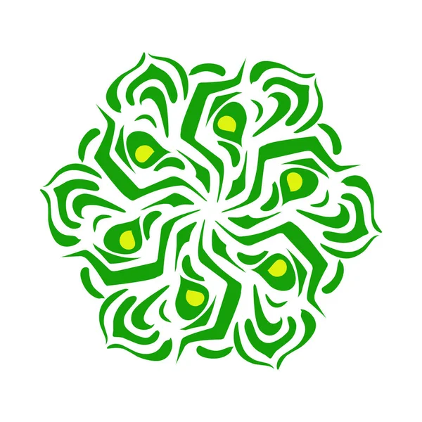 Illustration Green Lantern Yellow Flame Theme Ramadan Eid Fitr Eid — Stock Vector