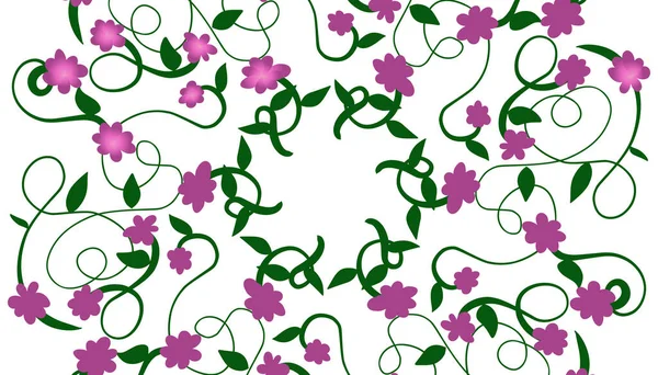 Fioletowy Kwiatowy Ramka Ilustracja Tło Idealny Kartki Zaproszeniami Kartki Okolicznościowe — Zdjęcie stockowe
