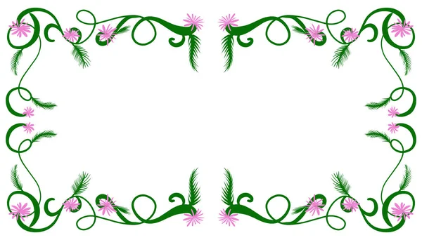 Mimosa Pudica Rahmen Illustration Hintergrund Perfekt Für Einladungskarten Grußkarten Tapeten — Stockfoto
