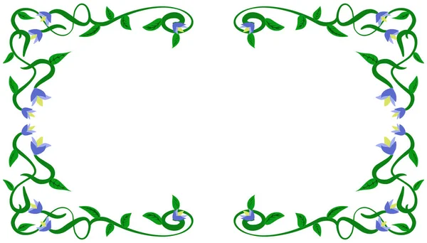 Hintergrund Illustration Eines Grünen Blattrahmen Motivs Perfekt Für Einladungskarten Grußkarten — Stockvektor