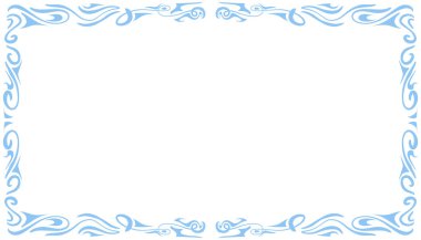 Mavi soyut çerçeve arkaplan çizimi. Davetiyeler, tebrik kartları, duvar kağıtları, posterler, afişler, web siteleri, reklamlar tasarlamak için mükemmel.
