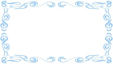 Mavi soyut çerçeve arkaplan çizimi. Davetiyeler, tebrik kartları, duvar kağıtları, posterler, afişler, web siteleri, reklamlar tasarlamak için mükemmel.
