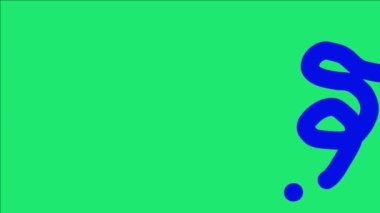 Hareket eden mavi çizgilerin yeşil ekran animasyon videosu. Çizgi filmler, video görüntüleri, reklamlar, çocuk videoları için mükemmel.