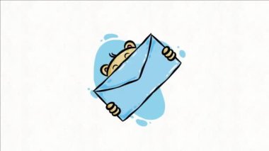 Telefon ahizesi ikon çizgi film animasyonu. Ticari video ögeleri, telefon simgeleri, görüntüler, çizgi film videoları, iletişim temalı görüntüler, sunumlar ve daha fazlası için mükemmel