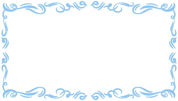 Mavi soyut çerçeve arkaplan çizimi. Davetiyeler, tebrik kartları, duvar kağıtları, posterler, afişler, web siteleri, reklamlar tasarlamak için mükemmel.