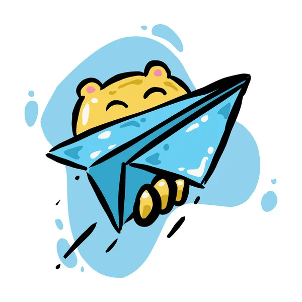 Roztomilý Modrý Telegram Ikony Ilustrace Ideální Pro Ikony Sociálních Médií — Stockový vektor