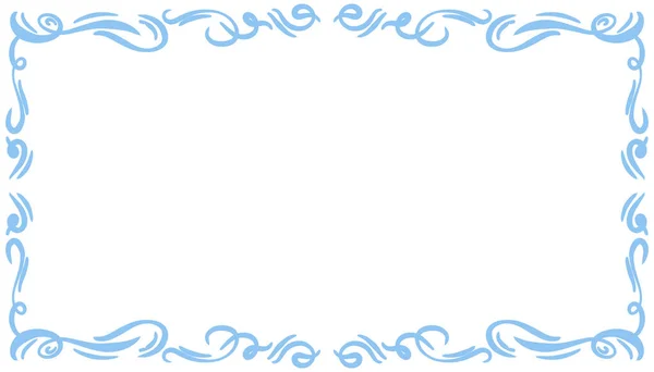 青い抽象的なフレームの背景イラスト 招待状 グリーティングカード ポスター バナー ウェブサイト 広告のデザインに最適です — ストックベクタ
