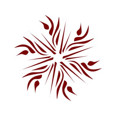 Kestane rengi kabile tasarımı çizimi. Dövmeler, çıkartmalar, simgeler, logolar, şapkalar, duvar kağıdı elementleri için mükemmel