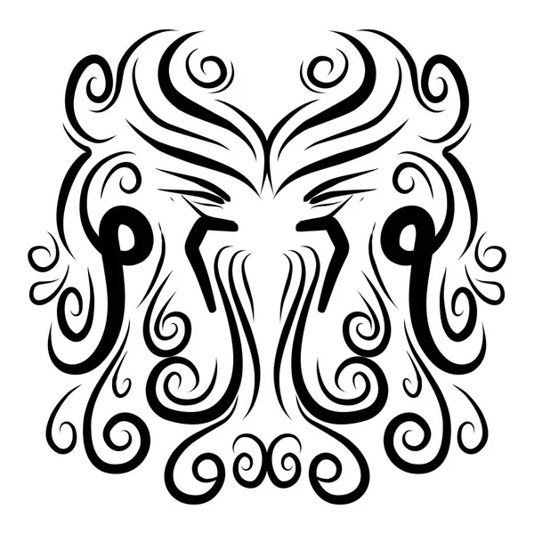 Εικονογράφηση Μιας Εικόνας Τατουάζ Φυλής Ιδανικό Για Λογότυπα Τατουάζ Αυτοκόλλητα — Φωτογραφία Αρχείου